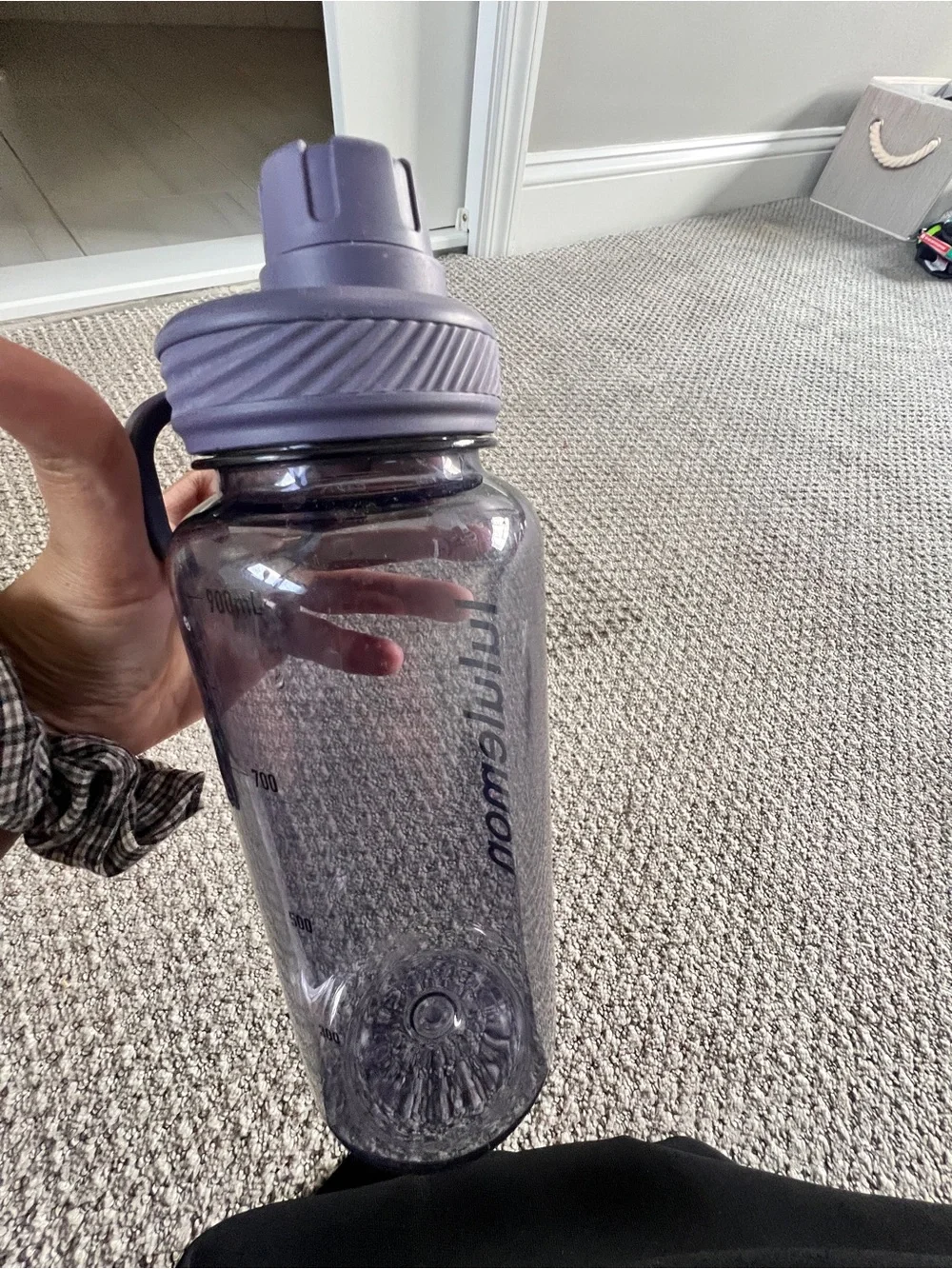lululemon athletica Lavender and Smoke Clear Water Bottle